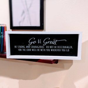 Black and White Biblical Wall Sign Quote